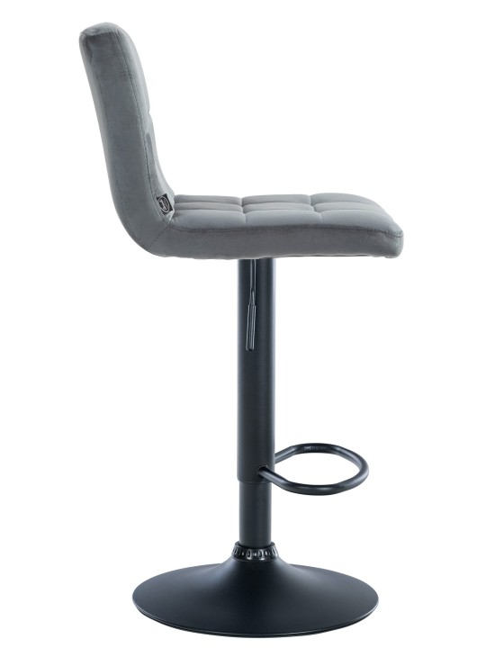 Set 2 scaune de bar Peru catifea, gri închis