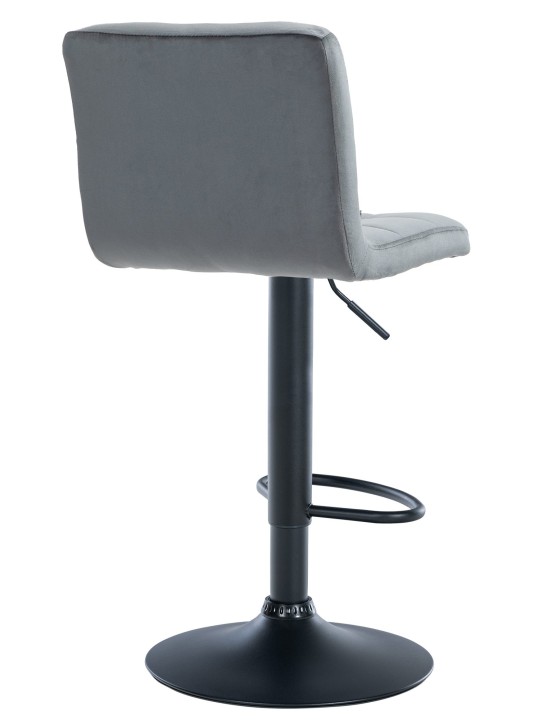 Set 2 scaune de bar Peru catifea, gri închis