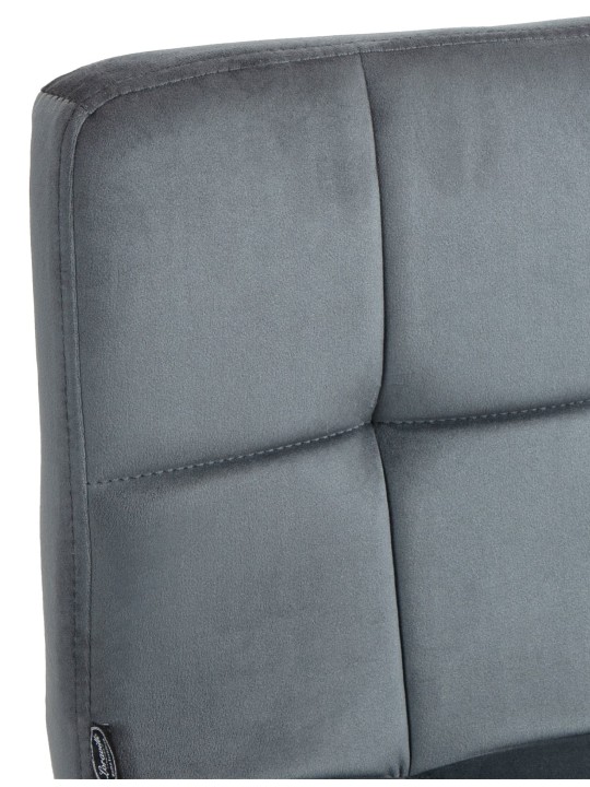 Set 2 scaune de bar Peru catifea, gri închis