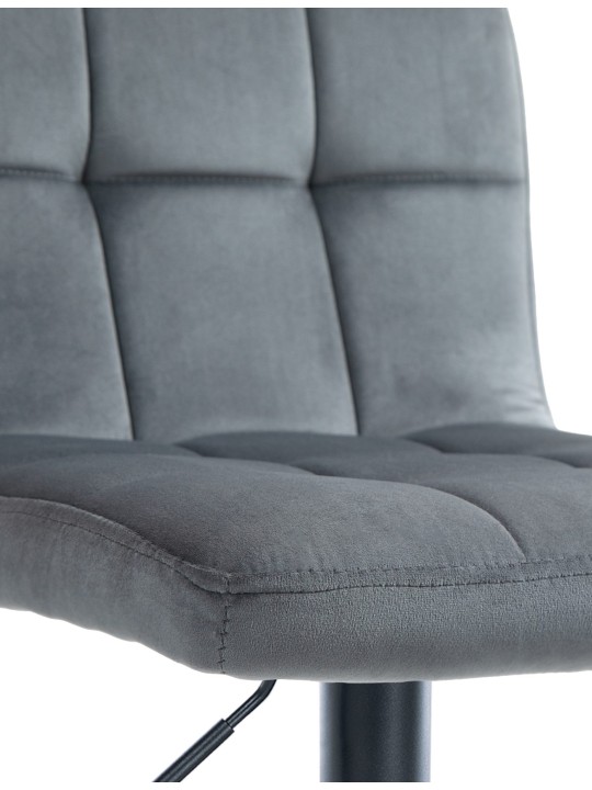 Set 2 scaune de bar Peru catifea, gri închis