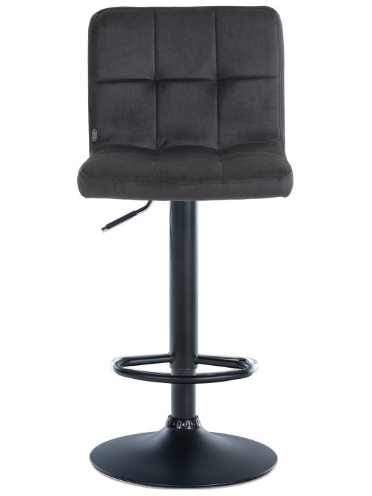 Set 2 scaune de bar Peru catifea, negru