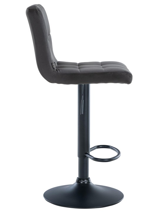 Set 2 scaune de bar Peru catifea, negru