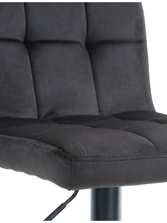 Set 2 scaune de bar Peru catifea, negru