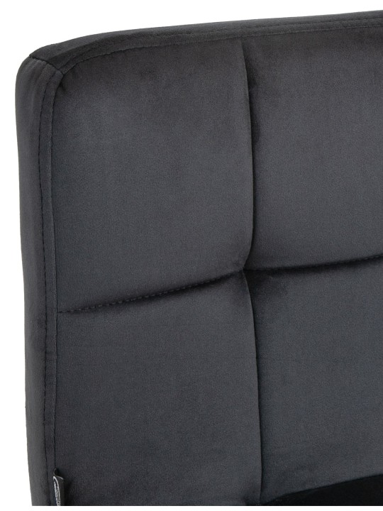 Set 2 scaune de bar Peru catifea, negru