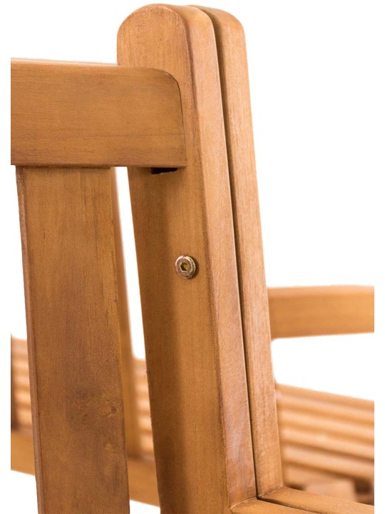 Bancă din copac Kenna cu cotieră semicirculară 250 cm, tec