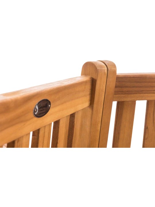 Bancă din copac Kenna cu cotieră semicirculară 250 cm, tec