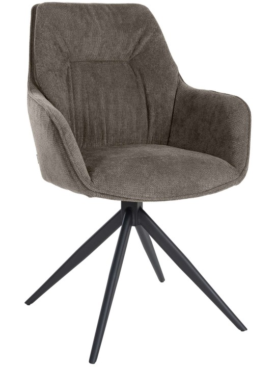 Scaun din țesătură Jules, gri închis