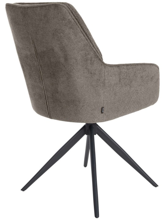 Scaun din țesătură Jules, gri închis