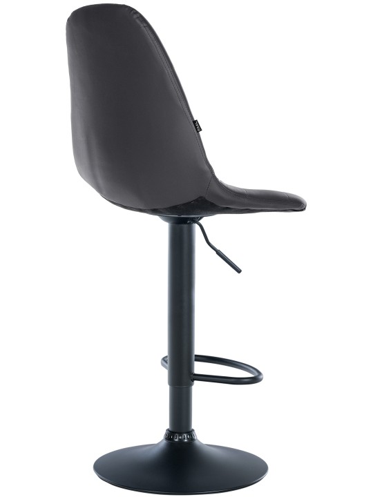 Scaun de bar Elmore imitatie piele B, negru