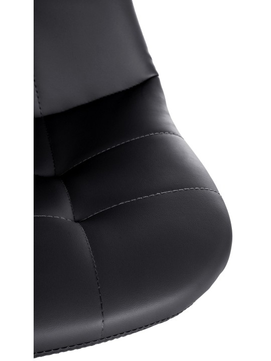 Scaun de bar Elmore imitatie piele C, negru