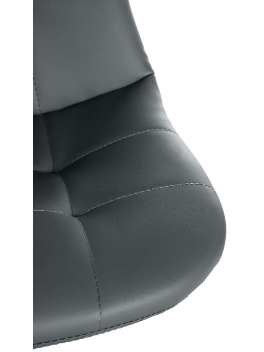 Scaun de bar Elmore imitatie piele W, gri