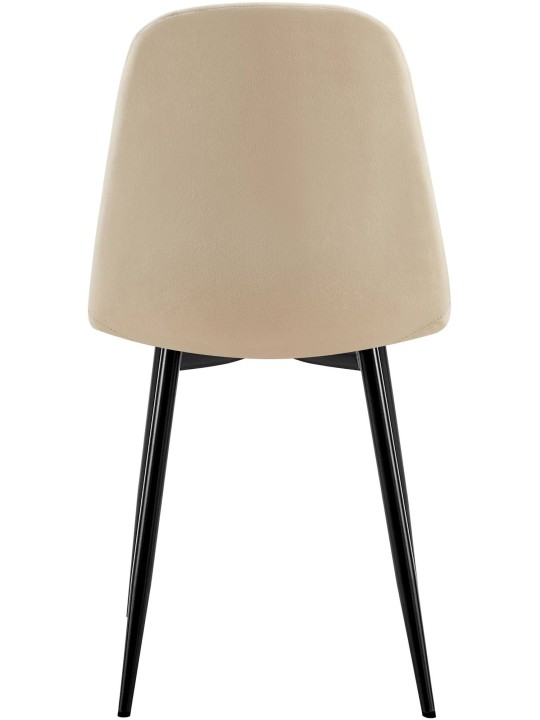 Set 4 scaune de sufragerie Baxter catifea, crem