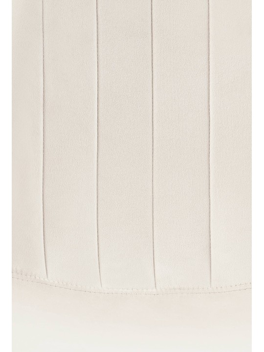 Set 4 scaune de sufragerie Baxter catifea, alb-crem