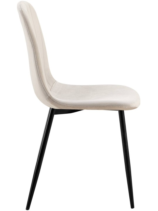 Set 4 scaune de sufragerie Baxter catifea, gri