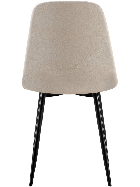 Set 4 scaune de sufragerie Baxter catifea, gri