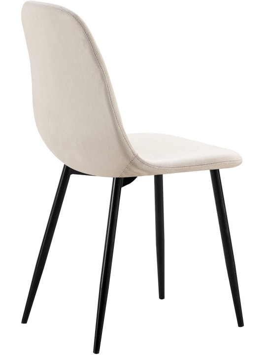 Set 4 scaune de sufragerie Baxter catifea, gri