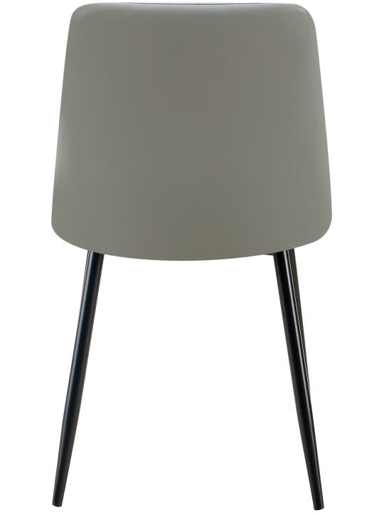 Set 4 scaune din imitatie piele Antibes, gri deschis Set 4 scaune din imitatie piele Antibes, gri deschis