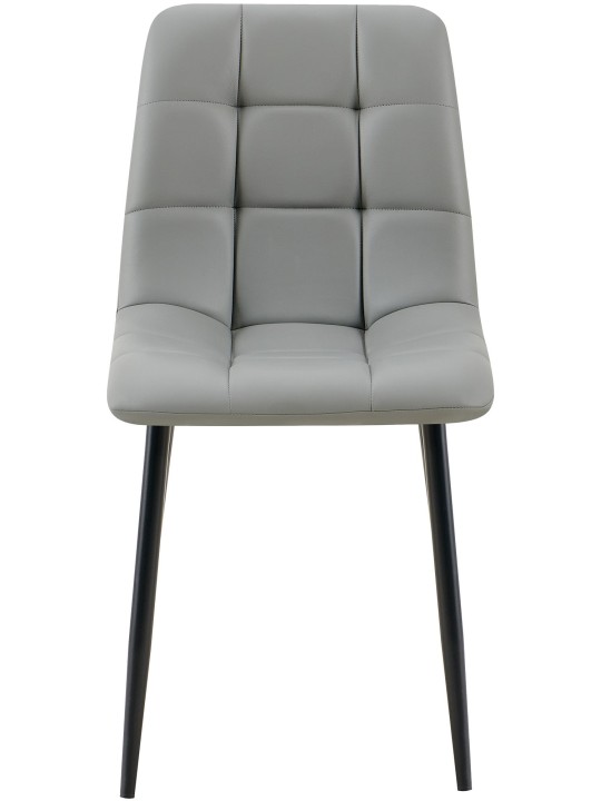 Set 4 scaune din imitatie piele Antibes, gri deschis Set 4 scaune din imitatie piele Antibes, gri deschis