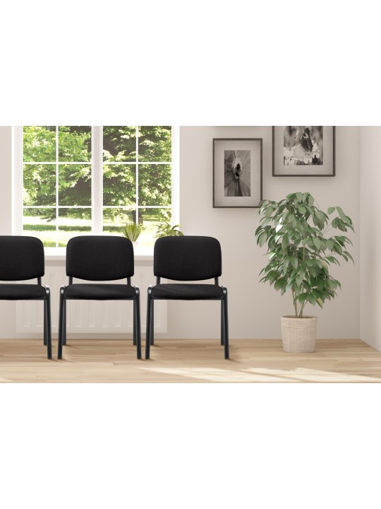 Scaun vizitator Ken material, negru Scaun vizitator Ken material, negru