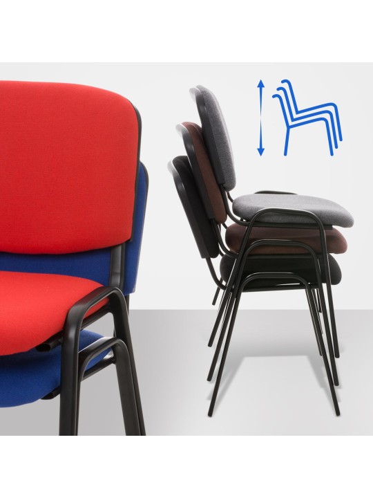 Scaun vizitator Ken material, negru Scaun vizitator Ken material, negru