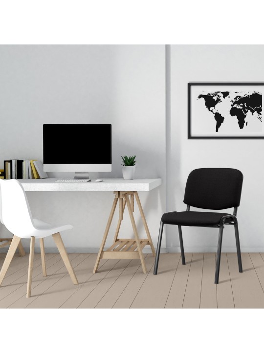 Scaun vizitator Ken material, negru Scaun vizitator Ken material, negru