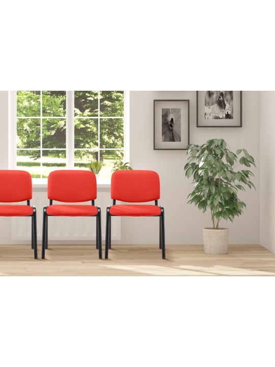 Scaun vizitator Ken material, roșu