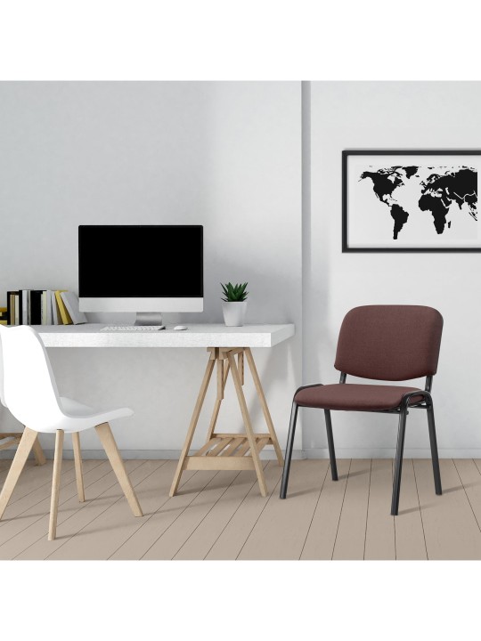 Scaun vizitator Ken material, maro