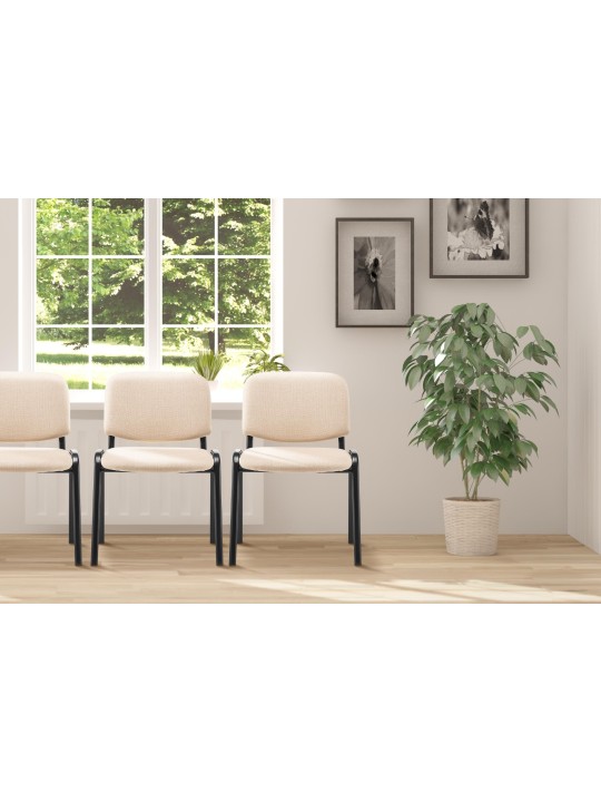 Scaun vizitator Ken material, crem