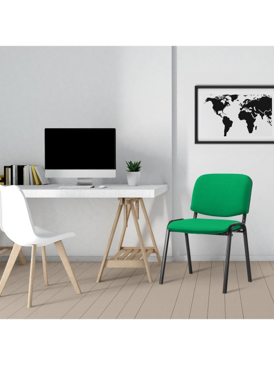 Scaun vizitator Ken material, verde