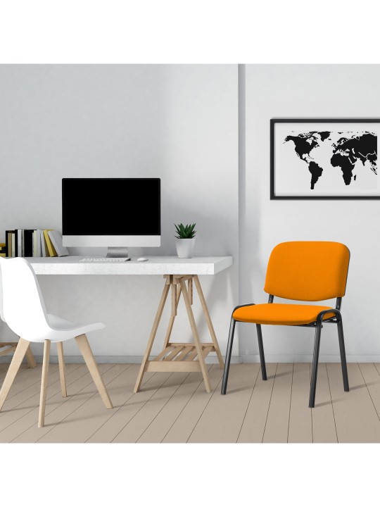 Scaun vizitator Ken material, portocaliu
