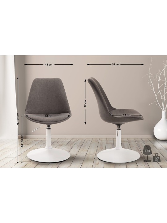 Scaun Maverick W stofa, gri închis