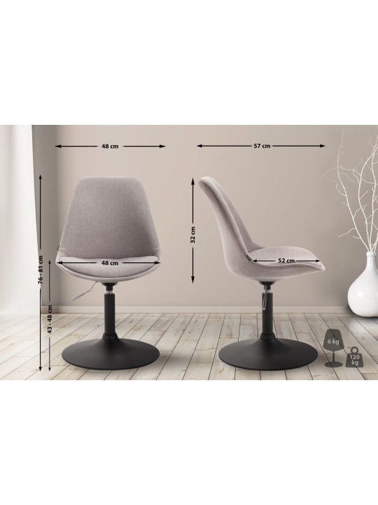 Scaun Maverick B stofa, gri