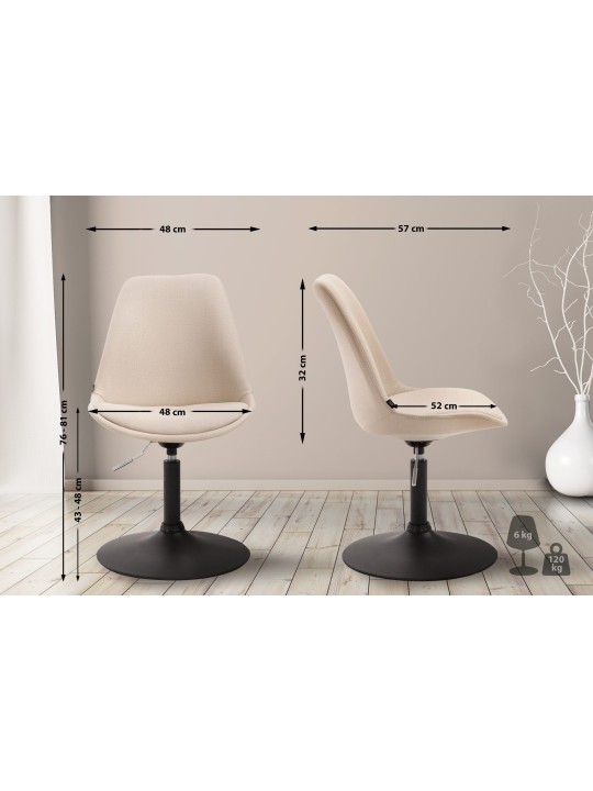 Scaun Maverick B stofa, crem Scaun Maverick B stofa, crem