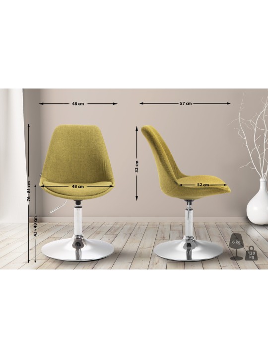 Scaun Maverick C stofa, verde