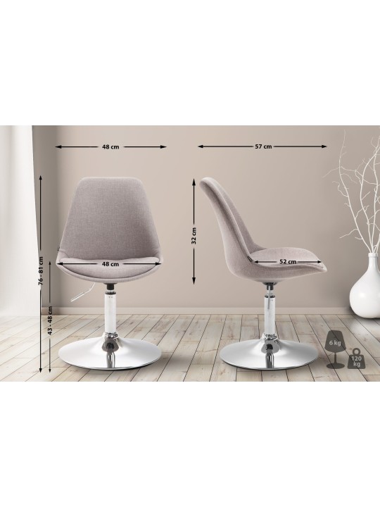 Scaun Maverick C stofa, gri