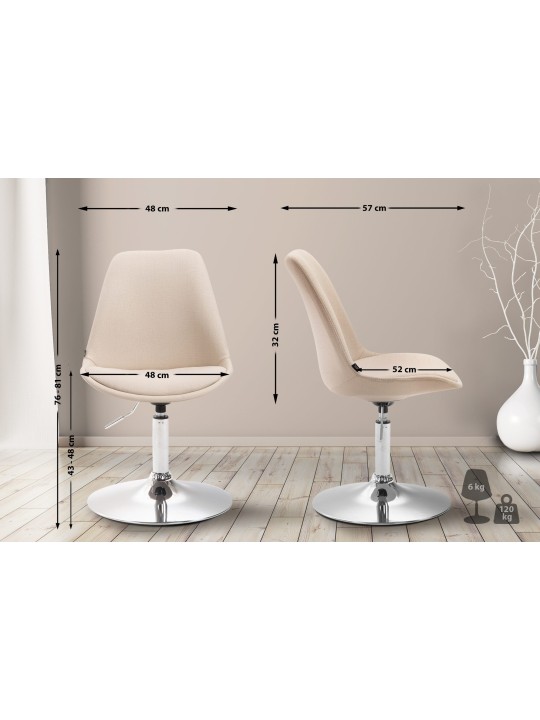 Scaun Maverick C stofa, crem