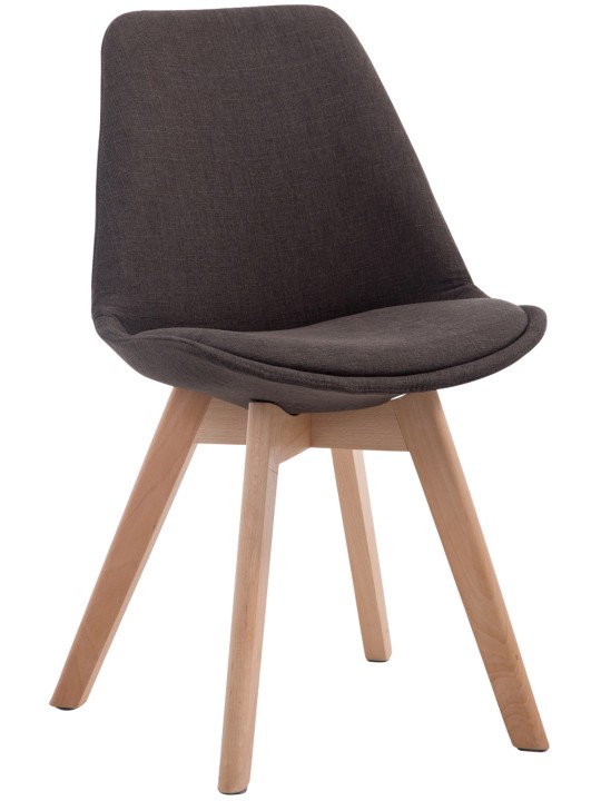 Scaun vizitator Borneo V2 țesătură Natura, gri închis