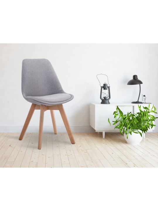 Scaun vizitator Borneo V2 țesătură Natura, gri