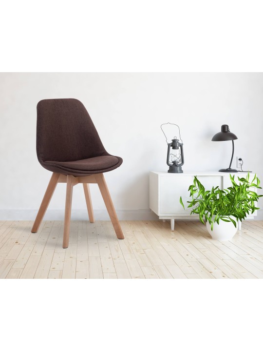 Scaun vizitator Borneo V2 țesătură Natura, maro