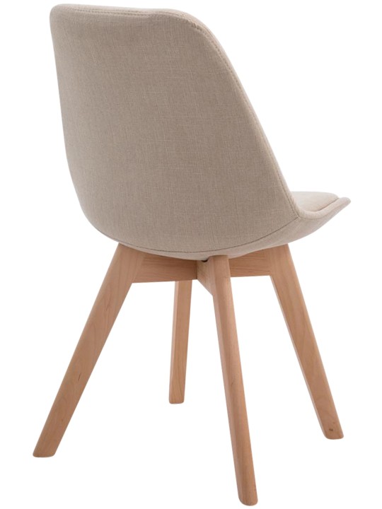 Scaun vizitator Borneo V2 țesătură Natura, crem