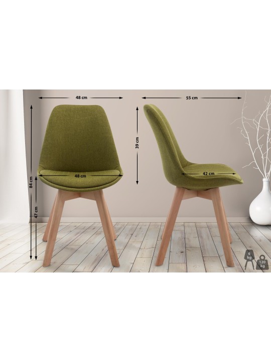 Scaun vizitator Borneo V2 țesătură Natura, verde Scaun vizitator Borneo V2 țesătură Natura, verde