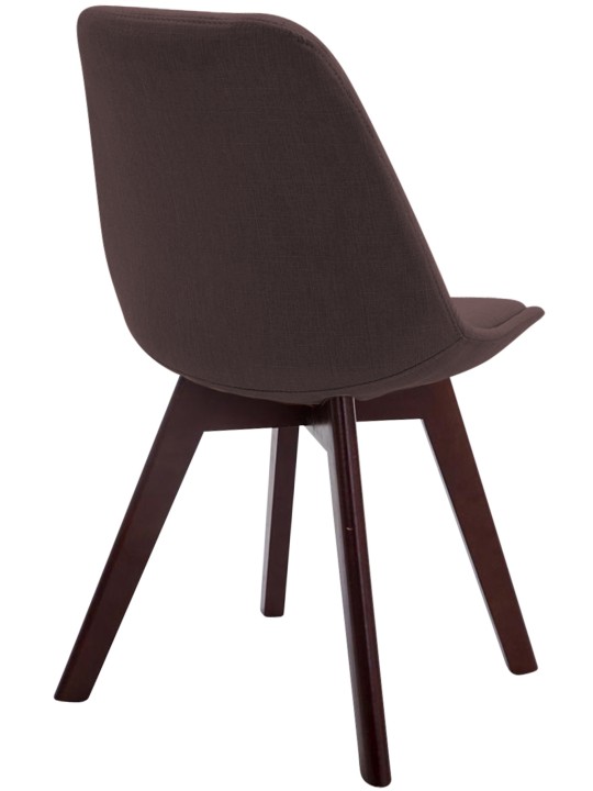 Scaun vizitator țesătură din nuc Borneo V2, maro