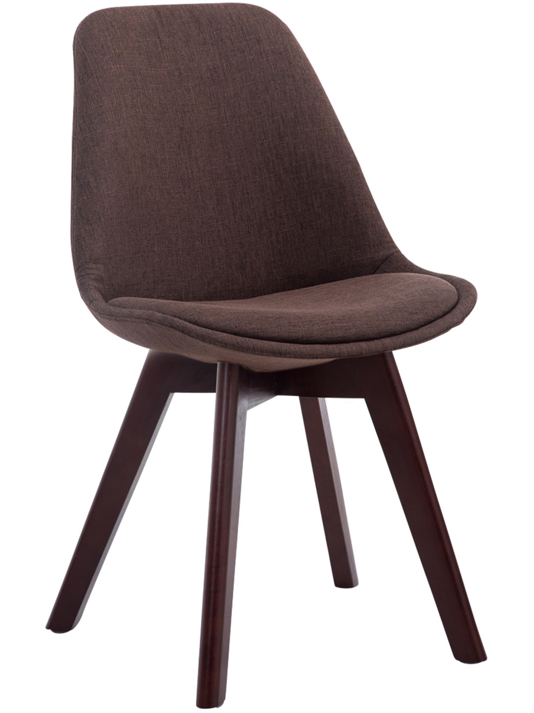 Scaun vizitator țesătură din nuc Borneo V2, maro