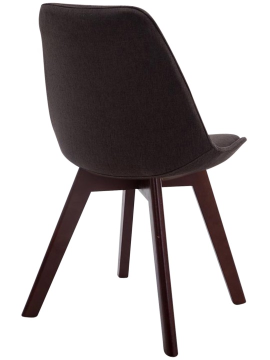 Scaun vizitator țesătură din nuc Borneo V2, gri închis