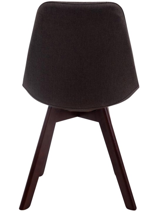 Scaun vizitator țesătură din nuc Borneo V2, gri închis