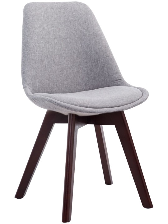 Scaun vizitator țesătură din nuc Borneo V2, gri