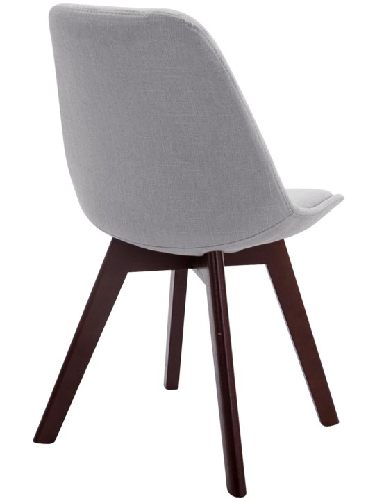 Scaun vizitator țesătură din nuc Borneo V2, gri