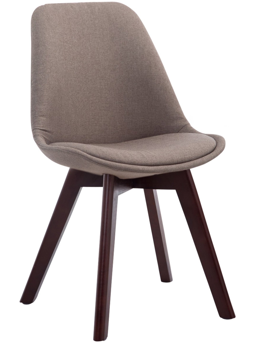 Scaun vizitator țesătură din nuc Borneo V2, taupe