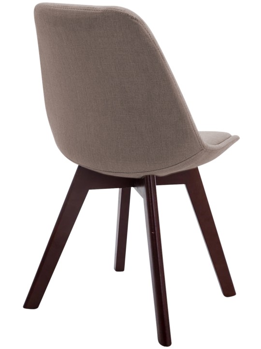 Scaun vizitator țesătură din nuc Borneo V2, taupe