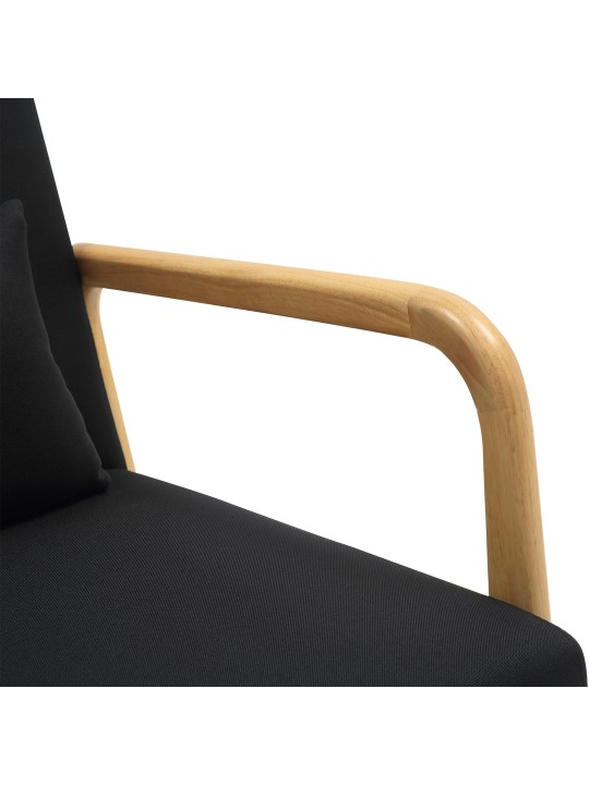 Fotoliu țesătură Hibbing, negru Fotoliu țesătură Hibbing, negru